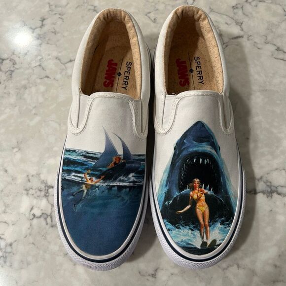 Sperry Other - Sperry x JAWS Beach Closed Shark Slip-On Shoes Men's 7.5 Limited Edition